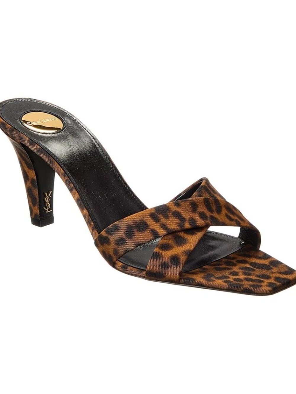 Saint Laurent Jill Grosgrain Sandal Women's Brown Size 38.5